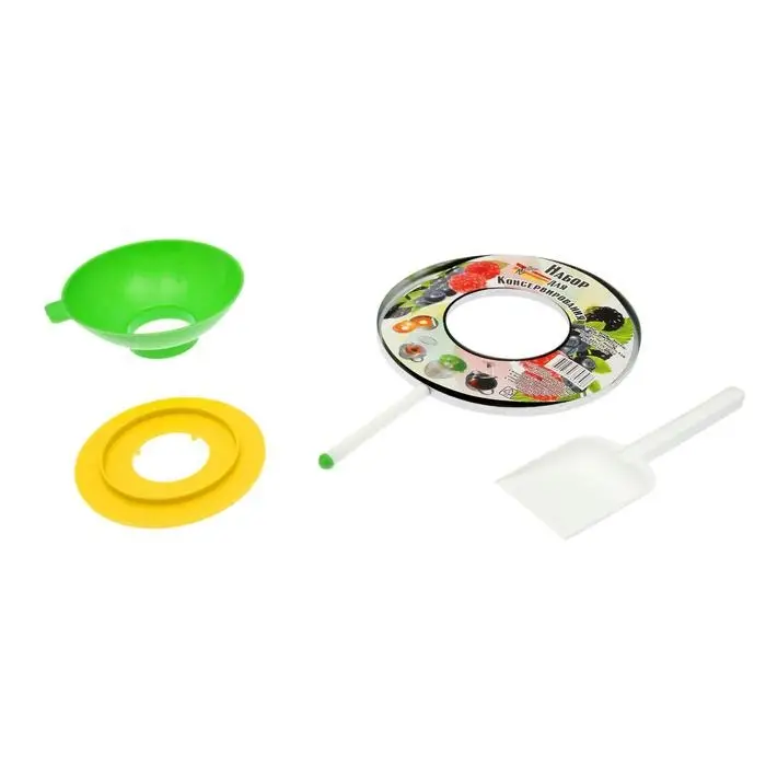 Набор для консервирования ЭНТЕН, 5 предметов; воронка, магнит, совок, переходник, стерилизатор, МИКС