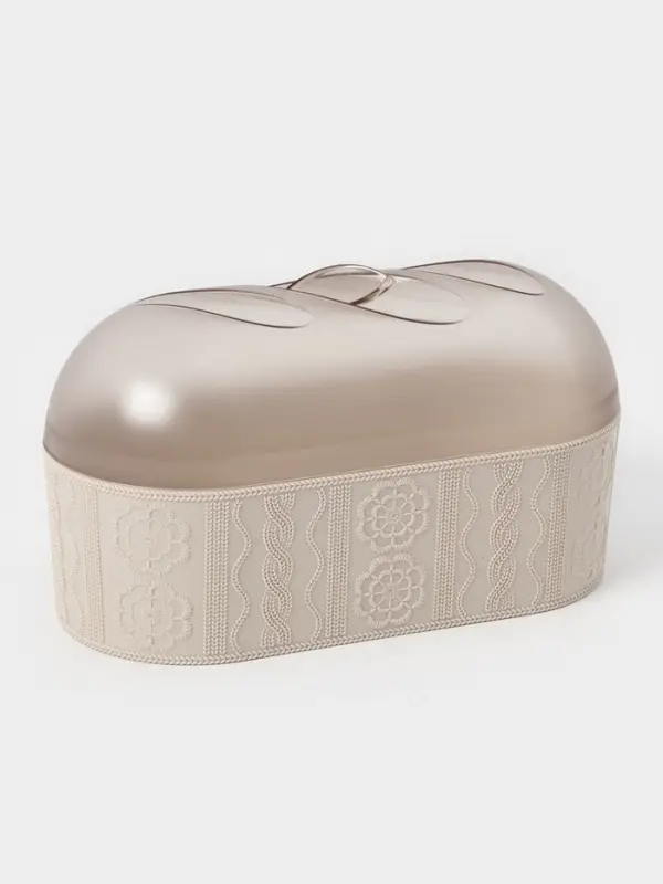 Хлебница с крышкой Альтернатива &laquo;Меланж&raquo;, 33&times;16&times;19 см, пластик, бежевая