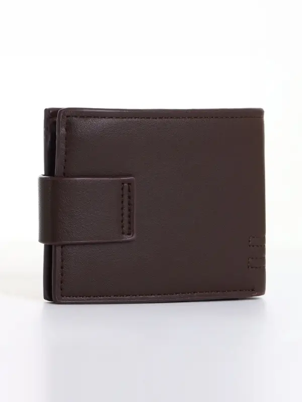 Портмоне мужское на магните, коричневое