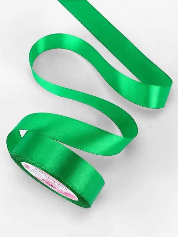 Лента атласная, 25 мм, 23&plusmn;1 м, зелёная №19