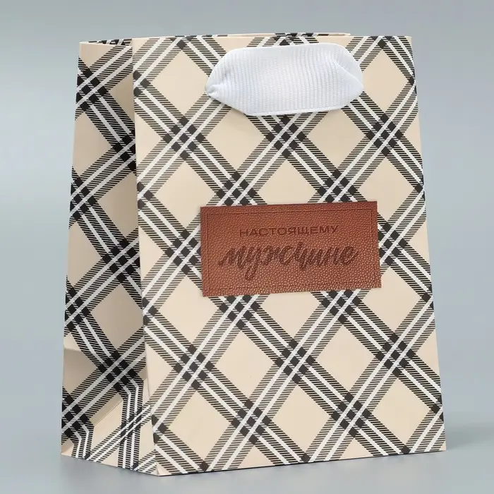 Пакет подарочный ламинированный, упаковка, «Клетка», 9 х 12 х 6.5 см Пакет подарочный ламинированный, упаковка, «Клетка», 9 х 12 х 6.5 см