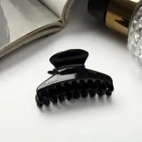 Крабик для волос «Маленькая классика», овал, 4 см, чёрный