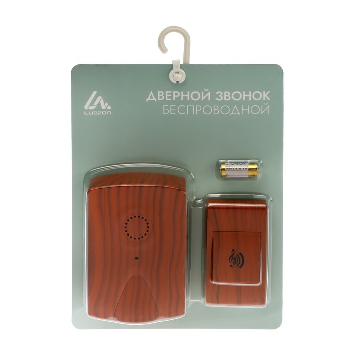 Звонок Luazon LZDV-17, беспроводной, 2хAA (не в комплекте), LR23A, темное дерево Звонок Luazon LZDV-17, беспроводной, 2хAA (не в комплекте), LR23A, темное дерево
