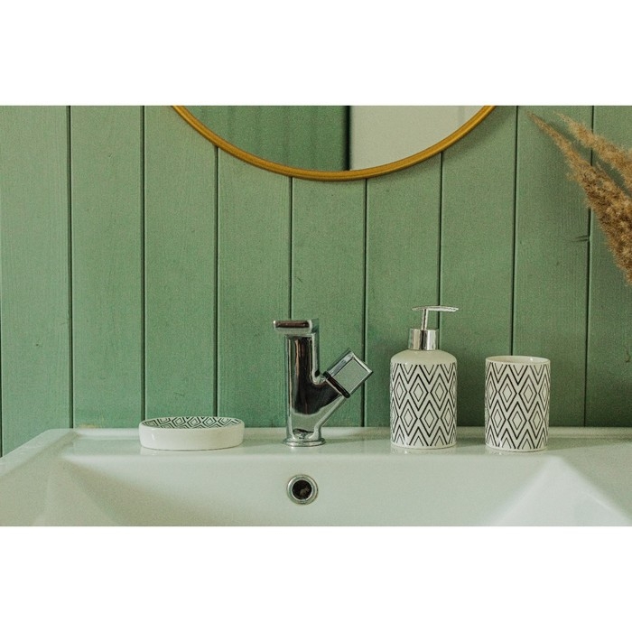 Набор аксессуаров для ванной комнаты Доляна «Марокко», 3 предмета (мыльница, дозатор для мыла, стакан) Набор аксессуаров для ванной комнаты Доляна «Марокко», 3 предмета (мыльница, дозатор для мыла, стакан)