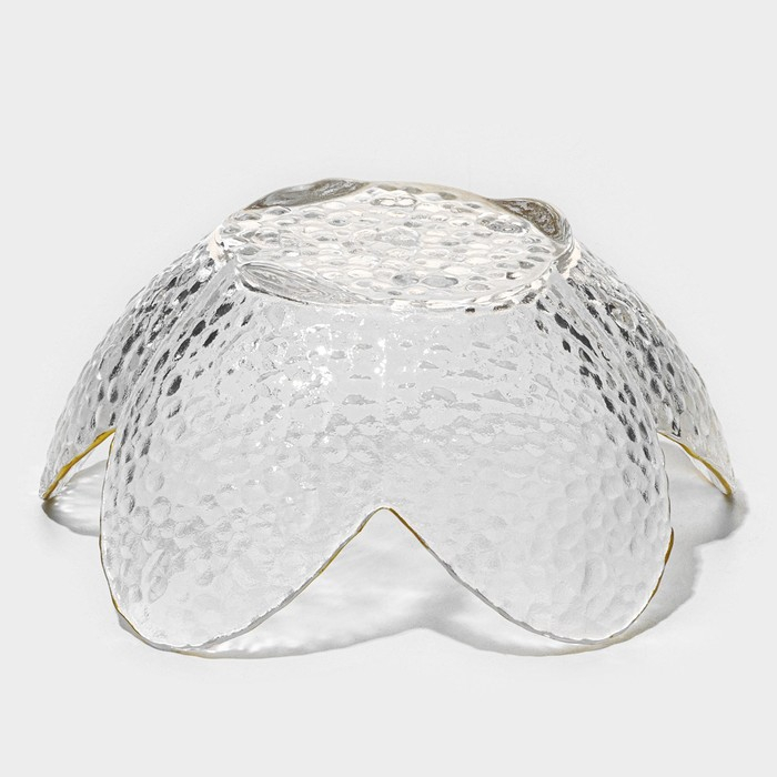 Салатник стеклянный фигурный «Цветок», 150 мл, 12×5 см Салатник стеклянный фигурный «Цветок», 150 мл, 12×5 см