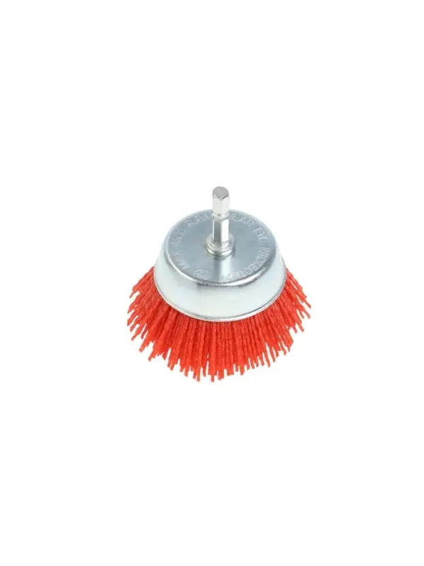 Щетка нейлоновая для дрели ТУНДРА, со шпилькой, &laquo;чашка&raquo;, 75 мм