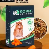 Корм &laquo;Пижон&raquo; для хомяков, с овощами, 400 г