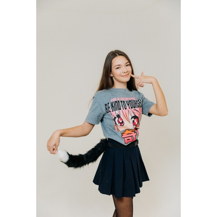 Карнавальный аксессуар  Карнавальный аксессуар "Кошачий хвост" цвет черный