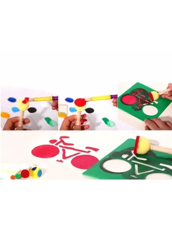 Набор кистей - спонжей, для рисования, 4 штуки