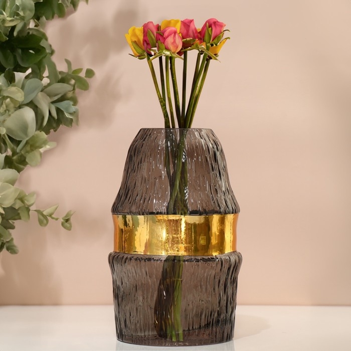 Ваза для цветов «Фьюжн» из прозрачного стекла 23,5×15,5×15,5 см Ваза для цветов «Фьюжн» из прозрачного стекла 23,5×15,5×15,5 см