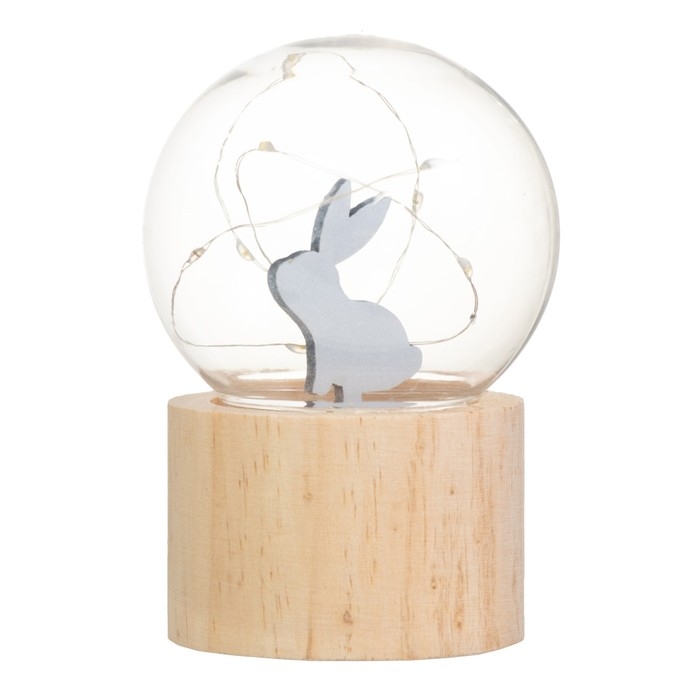 Ночник «Шар-заяц» LED 3хAG10 шар 8см 6,5х6,5х11,5см Ночник «Шар-заяц» LED 3хAG10 шар 8см 6,5х6,5х11,5см
