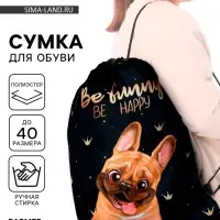 Мешок для обуви &laquo;Бульдожка&raquo; (с карманом) 42&times;34 см