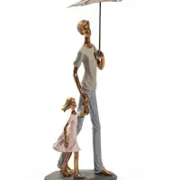 Фигурка декоративная &laquo;Папа с дочкой&raquo;, 13&times;7.5&times;29.2 см