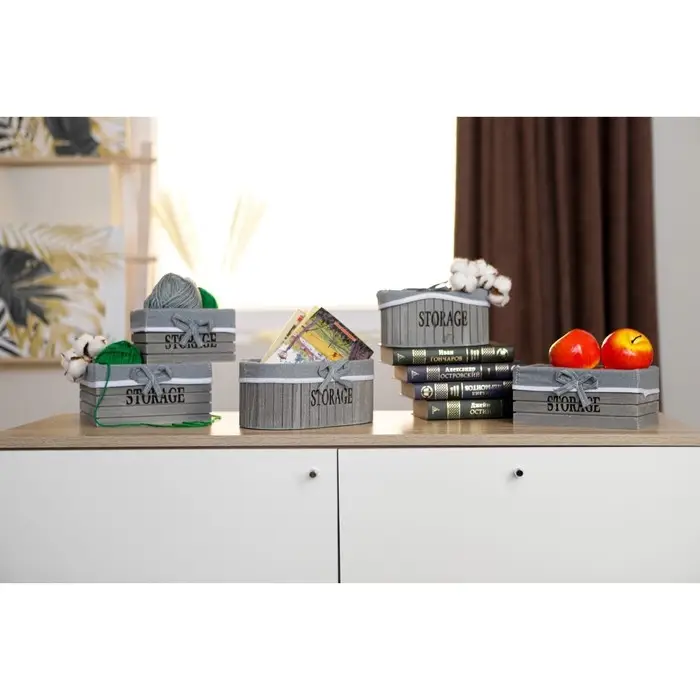 Корзина для хранения Доляна Storage, 15×15×9 см, малая, дерево, цвет серый Корзина для хранения Доляна Storage, 15×15×9 см, малая, дерево, цвет серый