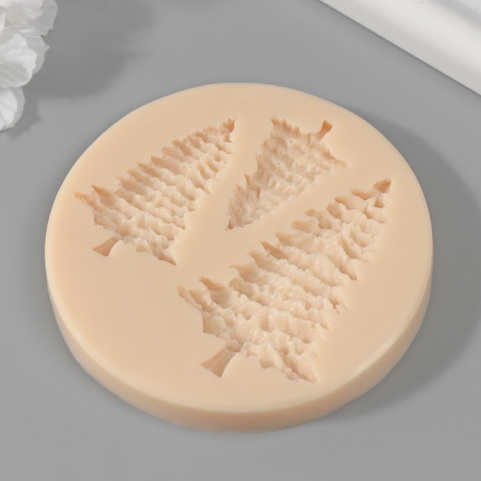 Молд силиконовый Молд силиконовый "Ёлочки" (издел. 7х4 см; 5х3 см; 4х2,3 см)