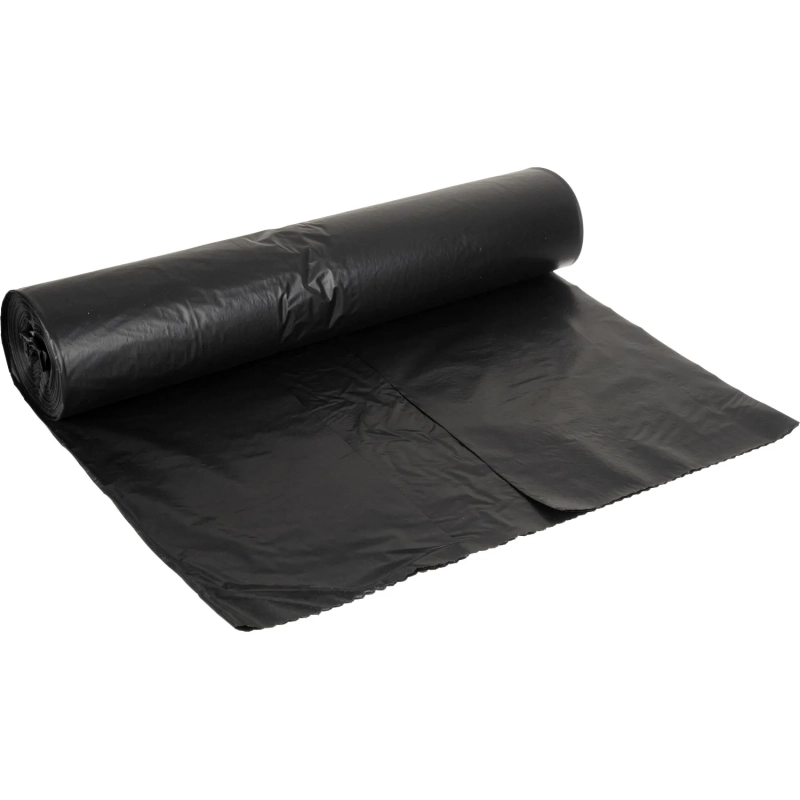 Мешки для мусора ПВД 120л 40мкм 20шт/рул черные 70х110см особо проч Акос