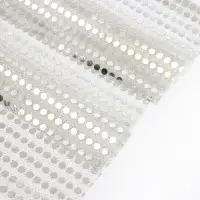 Ткань для рукоделия, сетка с пайетками, цвет сирень, лоскут 47,5 &times; 50 см