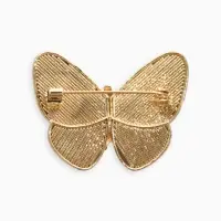 Брошь "Бабочка" под галиотис, цвет зелёный в золоте