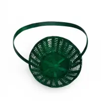 Корзина плетеная 20 х 20 х _ см, ручка h=21 см зеленая (К1862905)