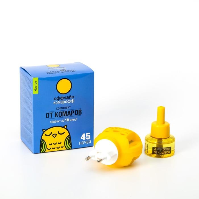 Комплект от комаров  Комплект от комаров "Комарофф", без запаха, фумигатор+жидкость, 30 мл