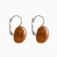 Серьги &laquo;Таблетка. Блёстка&raquo;, шарик, пластик, цвет золотой в серебре