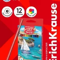 Карандаши 12 цветов ArtBerry Premium, дерево, шестигранные, 3 мм, с европодвесом