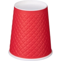 Стакан одноразовый бум двухслойный d-80мм 250мл Waffle Red (25шт/уп)