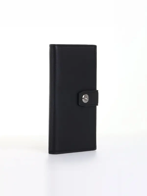 Портмоне мужское, на магните, чёрное
