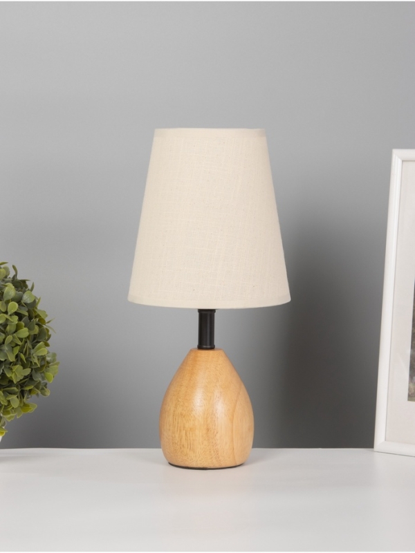 Лампа настольная BayerLux ЭКО Лампа настольная BayerLux ЭКО "Лорен" 1х40Вт Е27 светло-коричневый/черный 16х16х34см