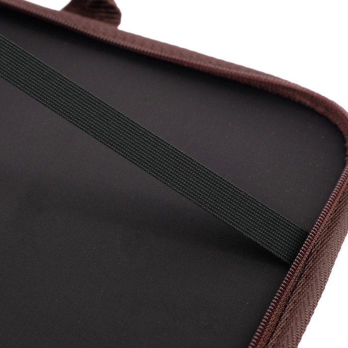 Папка для чертежей и рисунков для художников А3, 450 х 320 х 30 мм, с ручками, каркасная, с карманом, бежевая/коричневая, Estado