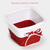 Органайзер для хранения плетёный &laquo;Бантик&raquo;, 10.5&times;10.5&times;8 см, МИКС