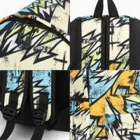 Рюкзак школьный, на молнии, три наружных кармана, 30&times;13&times;42 см, разноцветный