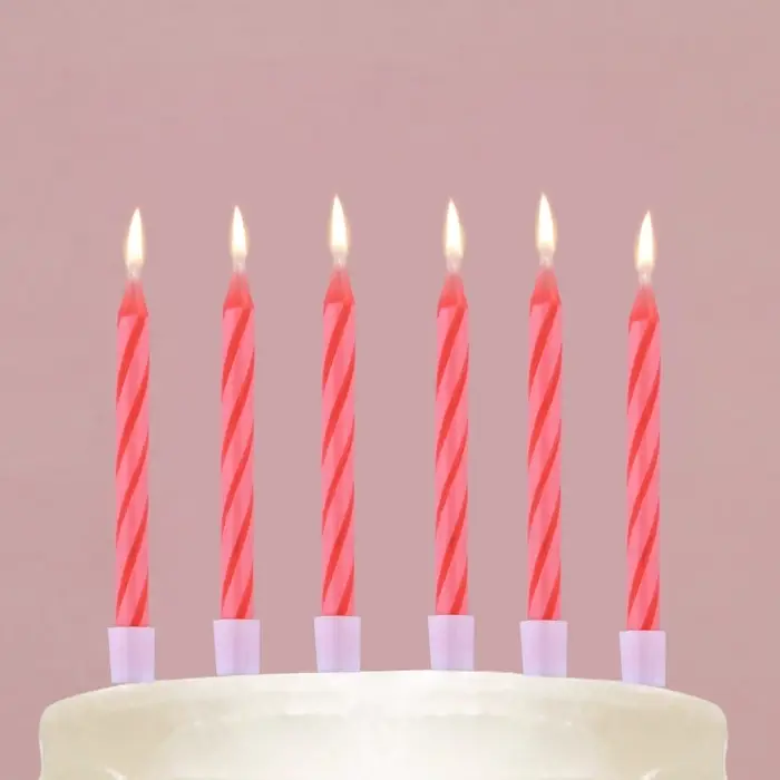 Свечи для торта незадуваемые «В твой день рождения», розовые, 10 шт., 6 х 0,4 см Свечи для торта незадуваемые «В твой день рождения», розовые, 10 шт., 6 х 0,4 см