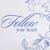 Пакет подарочный без ручек Follow your heart, 10 х 19.5 х 7 см