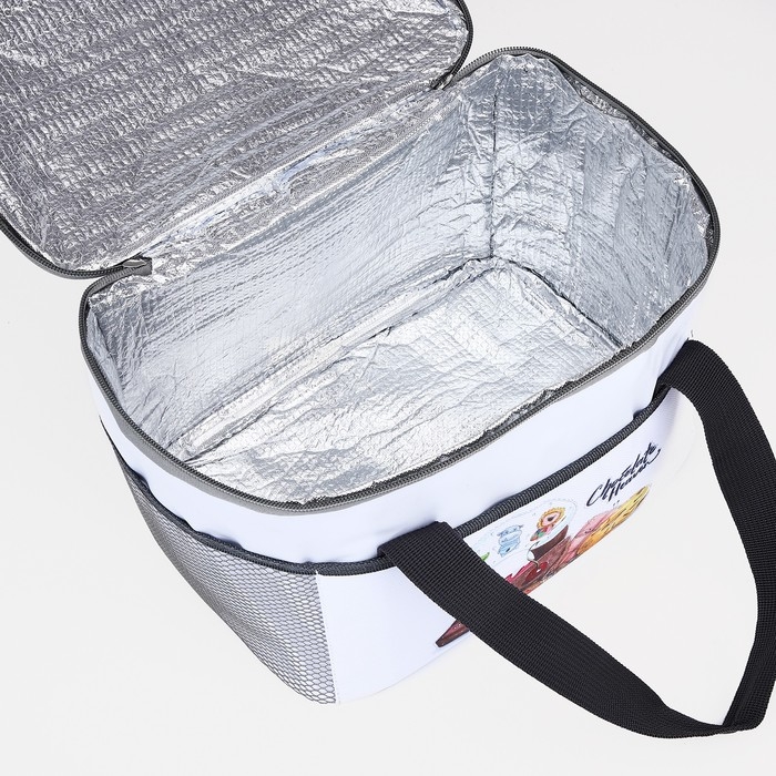 Термосумка на молнии, объём 10л, цвет серый Термосумка на молнии, объём 10л, цвет серый