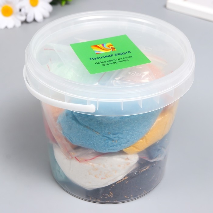 Набор цветного песка в банке МИКС (14 цветов х 80гр.) Набор цветного песка в банке МИКС (14 цветов х 80гр.)