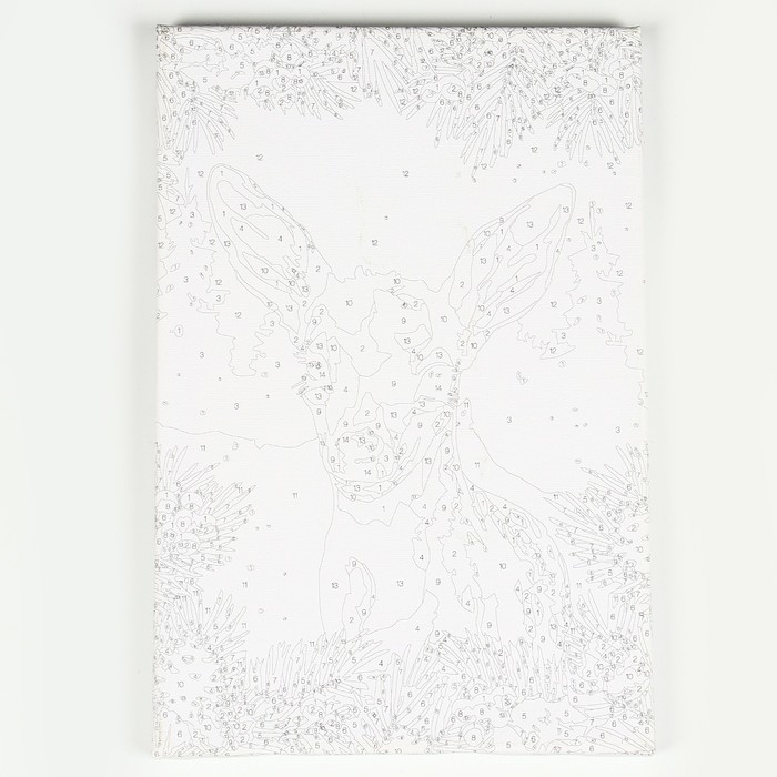 Картина по номерам на новый год на холсте с подрамником «Любопытный олень», 20 х 30 см