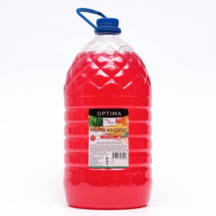 Мыло жидкое Mr.White OPTIMA Мыло жидкое Mr.White OPTIMA "Манго-Мята", 5 л