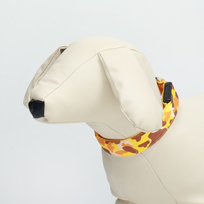 Ошейник с подсветкой Милитари 3 режима свечения размер S, ОШ 22-40 х 2,5 см жёлтый Ошейник с подсветкой Милитари 3 режима свечения размер S, ОШ 22-40 х 2,5 см жёлтый