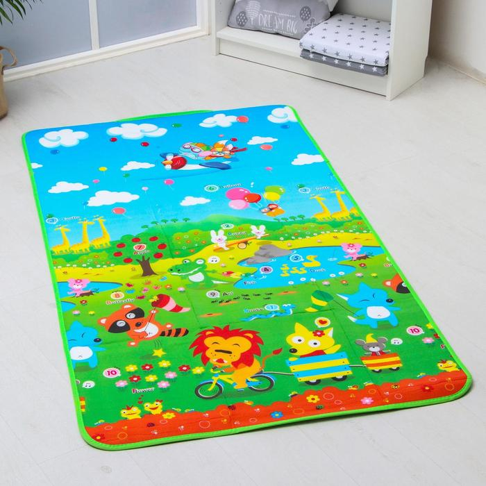 Игровой коврик для детей на фольгированной основе «Путешествие», размер 180х100x0,5 см, Крошка Я Игровой коврик для детей на фольгированной основе «Путешествие», размер 180х100x0,5 см, Крошка Я