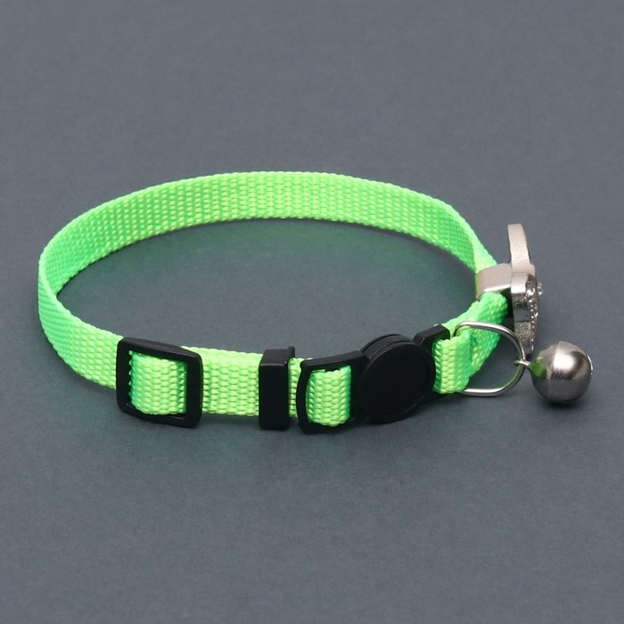 Ошейник кошачий Ошейник кошачий "Бантик" со стразами, 30 х 1 см, салатовый