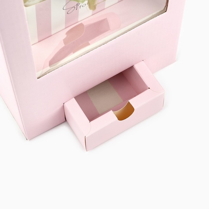 Коробка подарочная для цветов с вазой из МГК складная, упаковка, «Для тебя», 16 х 23 х 16 см Коробка подарочная для цветов с вазой из МГК складная, упаковка, «Для тебя», 16 х 23 х 16 см