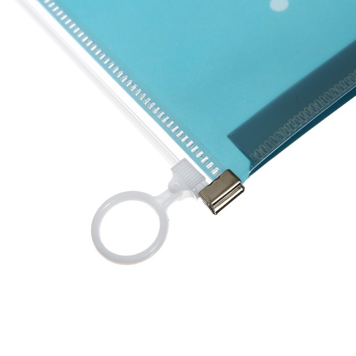 Папка-конверт на молнии формат А4, 180мкр, прозрачная с рисунком Папка-конверт на молнии формат А4, 180мкр, прозрачная с рисунком "Котик", МИКС