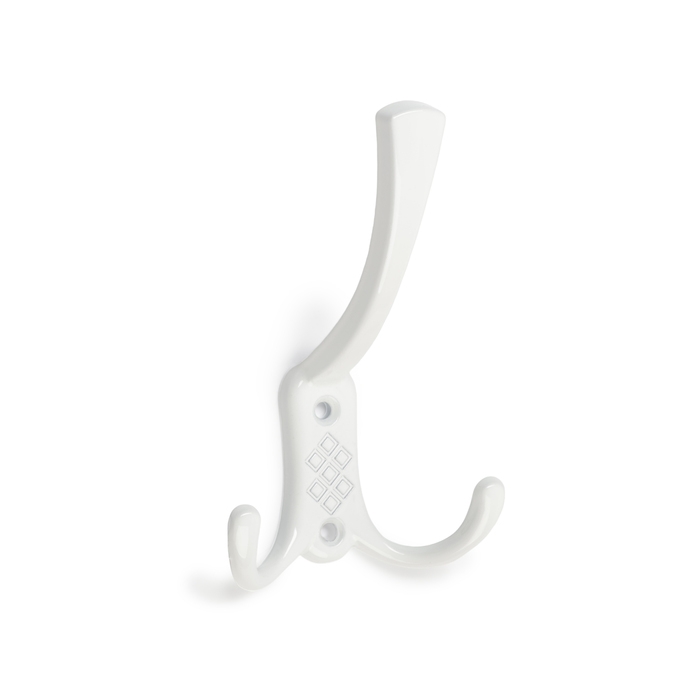 Крючок мебельный ТУНДРА TKT003 LIGHT, трехрожковый, белый Крючок мебельный ТУНДРА TKT003 LIGHT, трехрожковый, белый