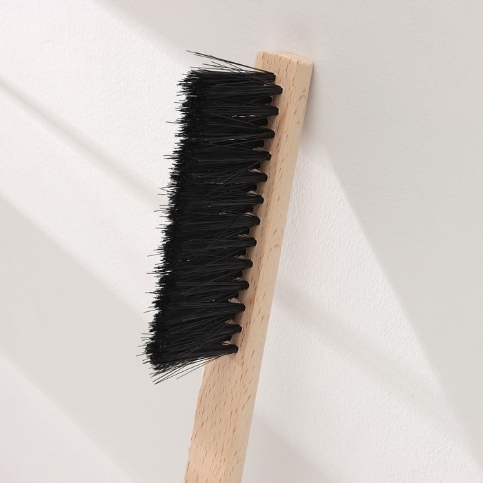Щётка - смётка техническая, 29×2,5×1,6 см, трехрядная, 39 пучков, бук, синтетическое волокно чёрное Щётка - смётка техническая, 29×2,5×1,6 см, трехрядная, 39 пучков, бук, синтетическое волокно чёрное