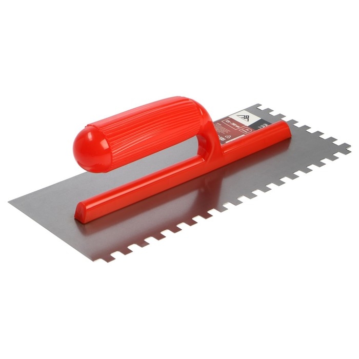 Гладилка ЛОМ, стальная, пластиковая рукоятка, зуб 8 х 8 мм, 125 х 280 мм Гладилка ЛОМ, стальная, пластиковая рукоятка, зуб 8 х 8 мм, 125 х 280 мм