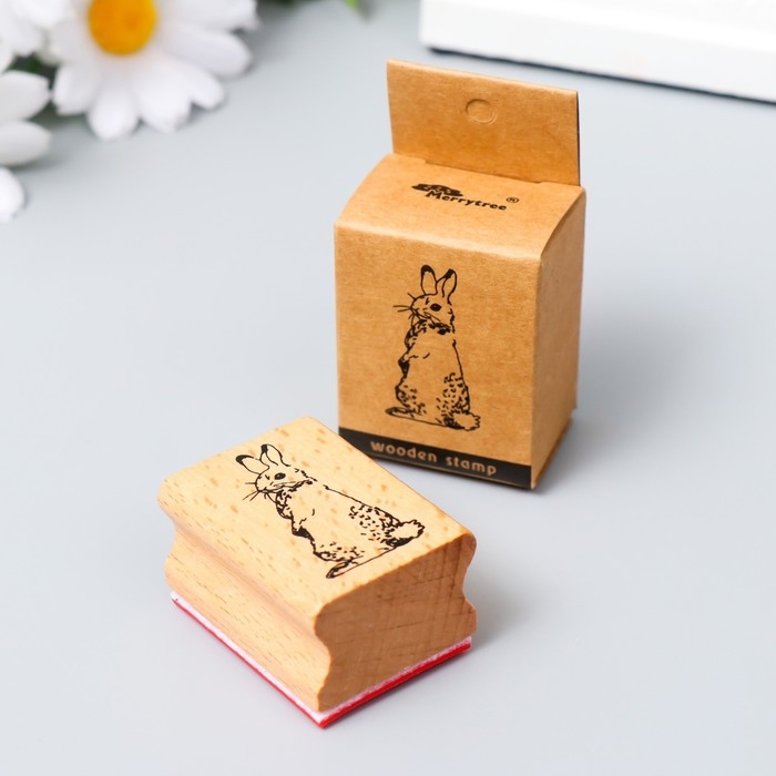 Печать дерево Печать дерево "Заяц" 4х3х2,4 см
