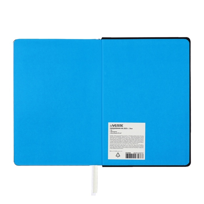 Ежедневник датированный 2025 года, deVENTE. Flag, A5 168 листов, deVENTE. Duo, твердая обложка кожзам с поролоном, шелкография, перфорация, ляссе, блок 70 г/м2 Ежедневник датированный 2025 года, deVENTE. Flag, A5 168 листов, deVENTE. Duo, твердая обложка кожзам с поролоном, шелкография, перфорация, ляссе, блок 70 г/м2