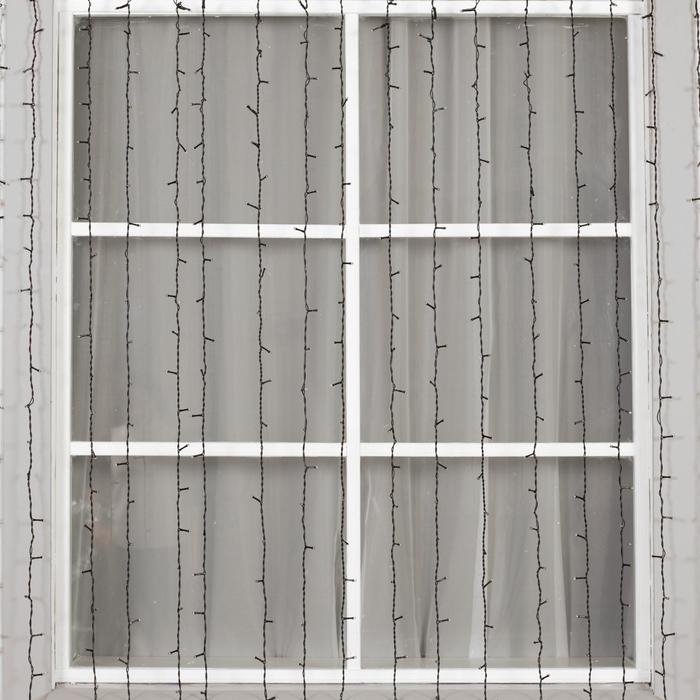 Гирлянда «Занавес» 2 × 6 м, IP44, УМС, тёмная нить, 1440 LED, свечение тёплое белое, 220 В Гирлянда «Занавес» 2 × 6 м, IP44, УМС, тёмная нить, 1440 LED, свечение тёплое белое, 220 В