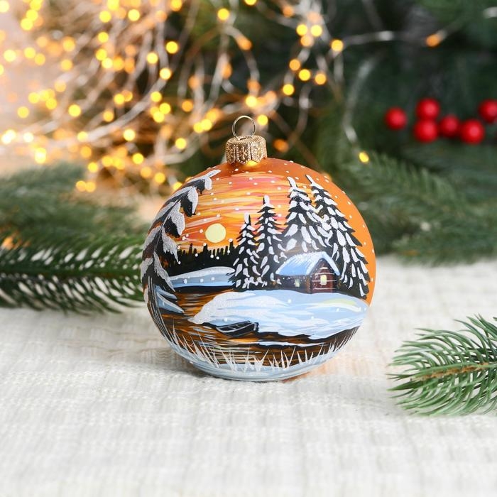 Ёлочный шар d-10 см Ёлочный шар d-10 см "Холодное солнце"